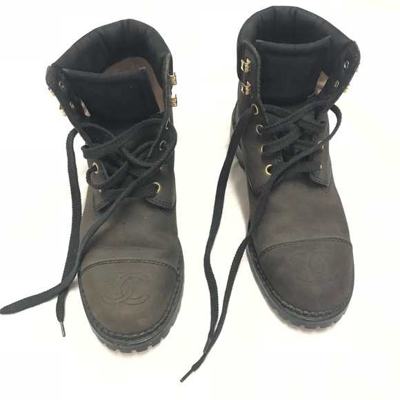 chanel hiking boots